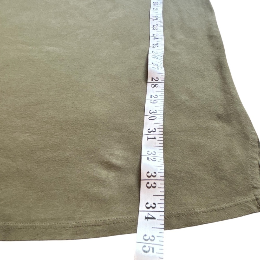 Eileen Fisher | Traceable Organic Cotton Stretch Mock Neck Dress in Olive - Picture 8 of 11